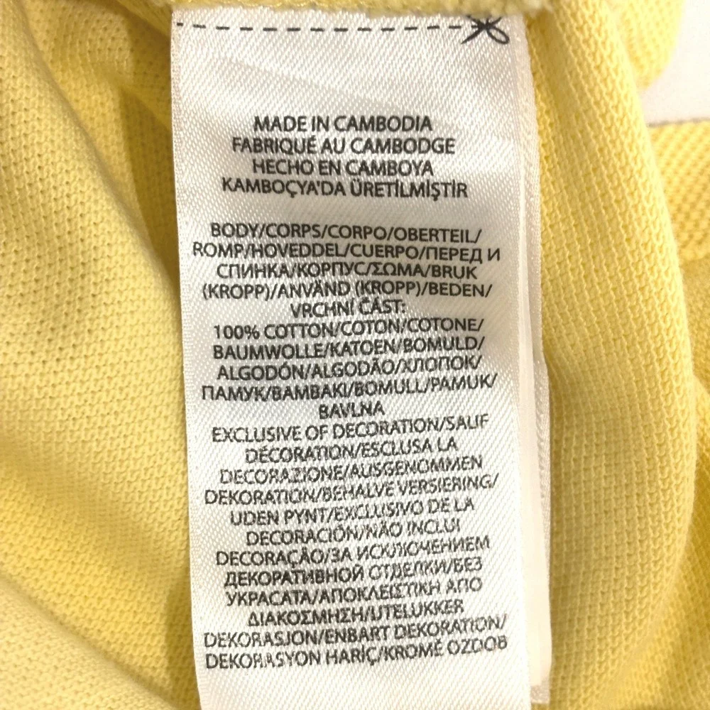 Polo Ralph Lauren Polo Shirt Mens M Yellow Classic Light Blue Pony Logo Preppy